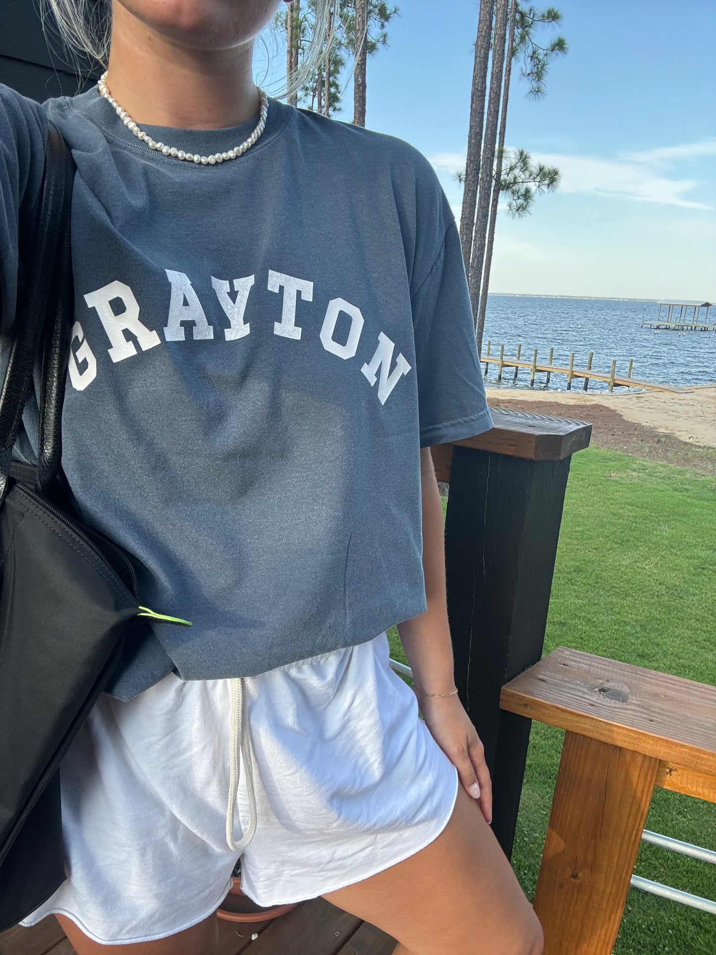 Grayton Curve Tee - Navy