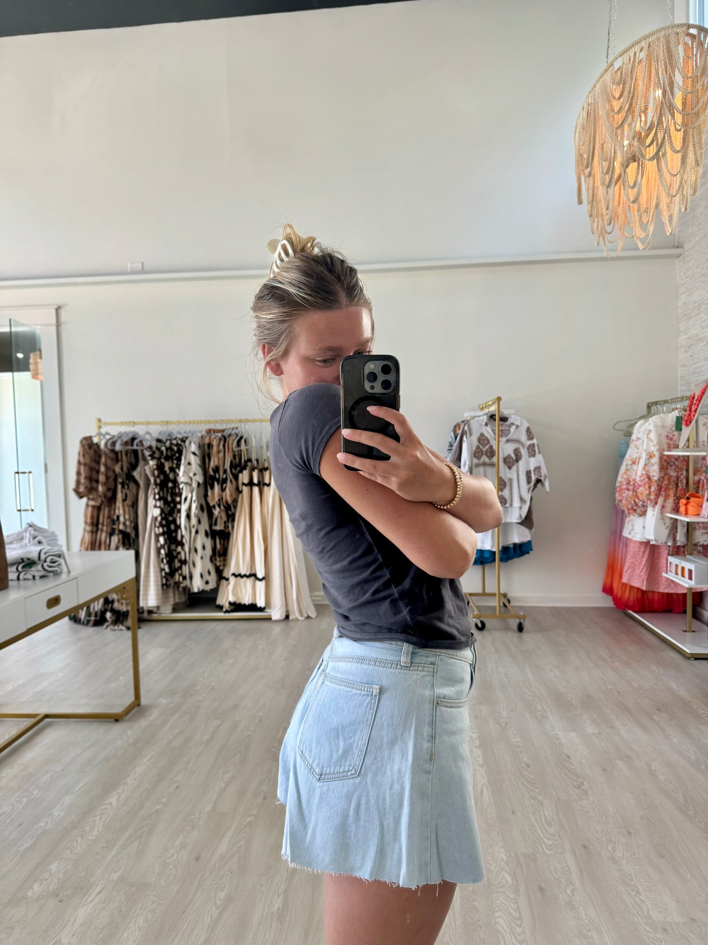 LT Denim Flare Leg Short